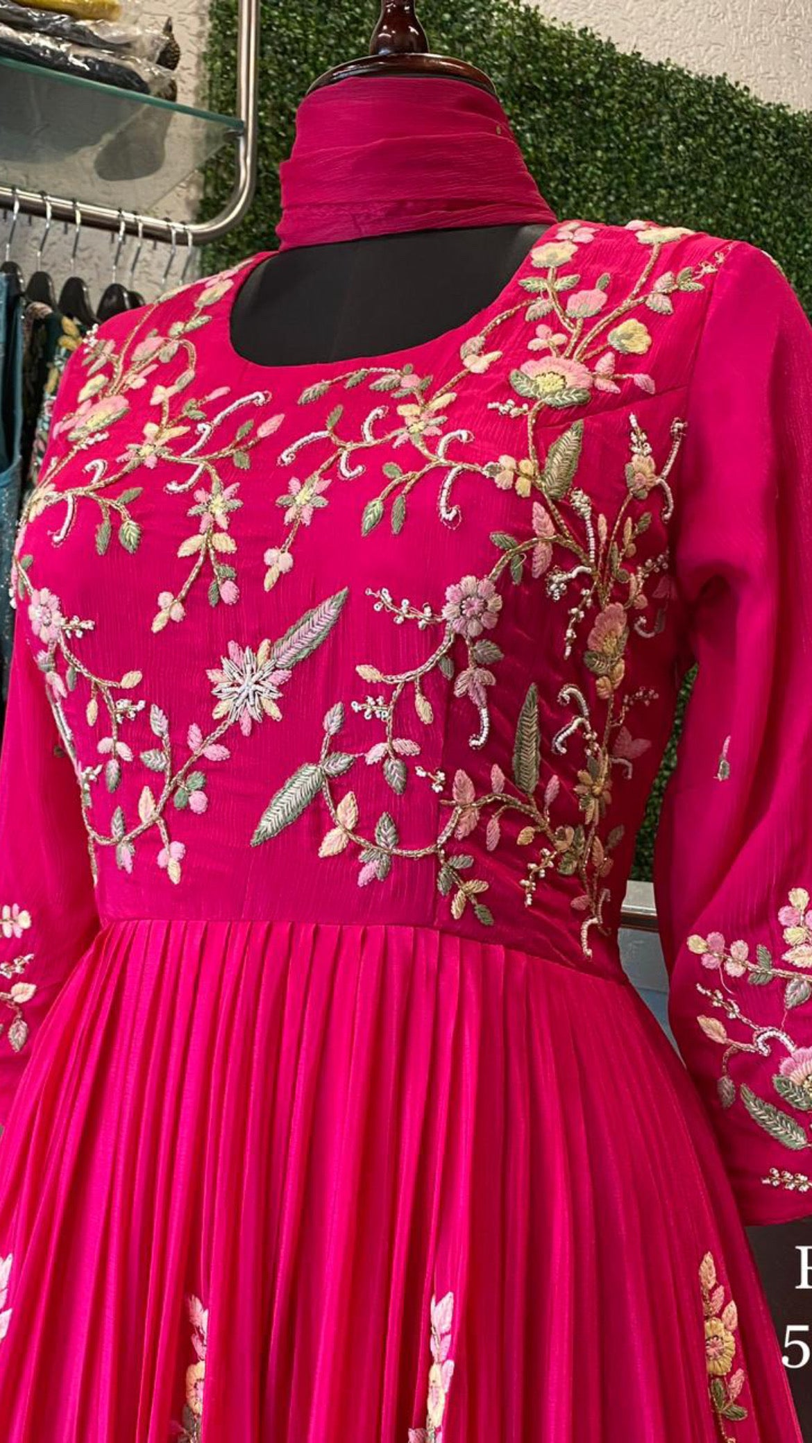 Pinakha long dress indian dress Pakistani dress - Saffronfashionindia