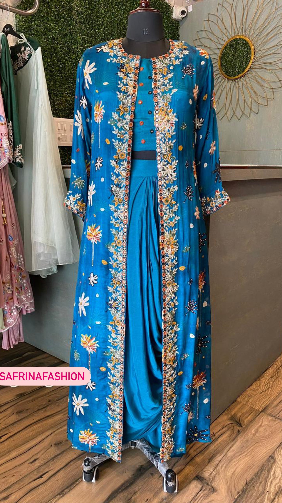 Norila indoweatern partywear dress - Saffronfashionindia