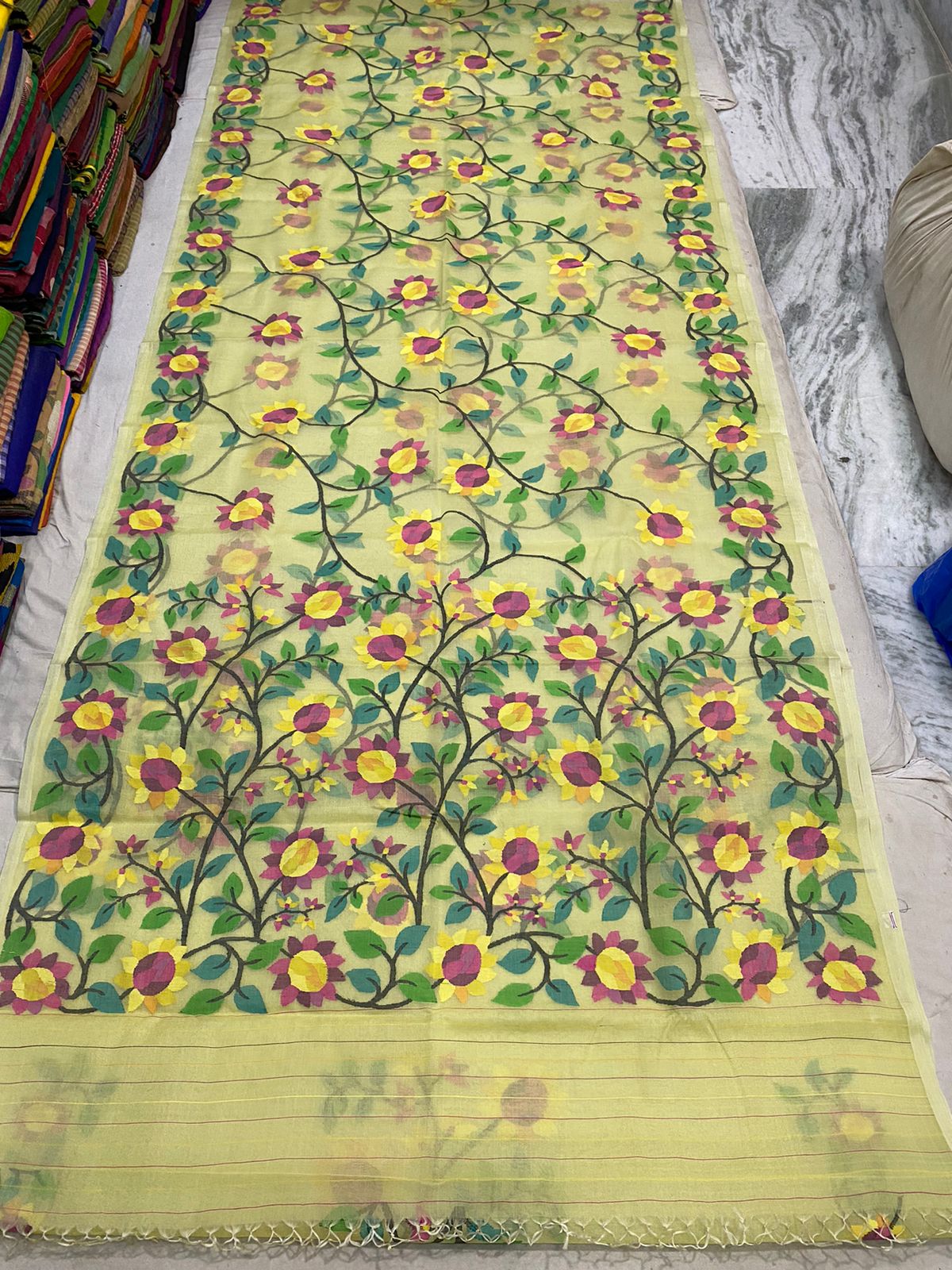 Ramjha tantuj jamdani saree - Saffronfashionindia