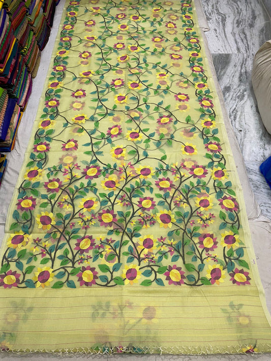 Ramjha tantuj jamdani saree - Saffronfashionindia