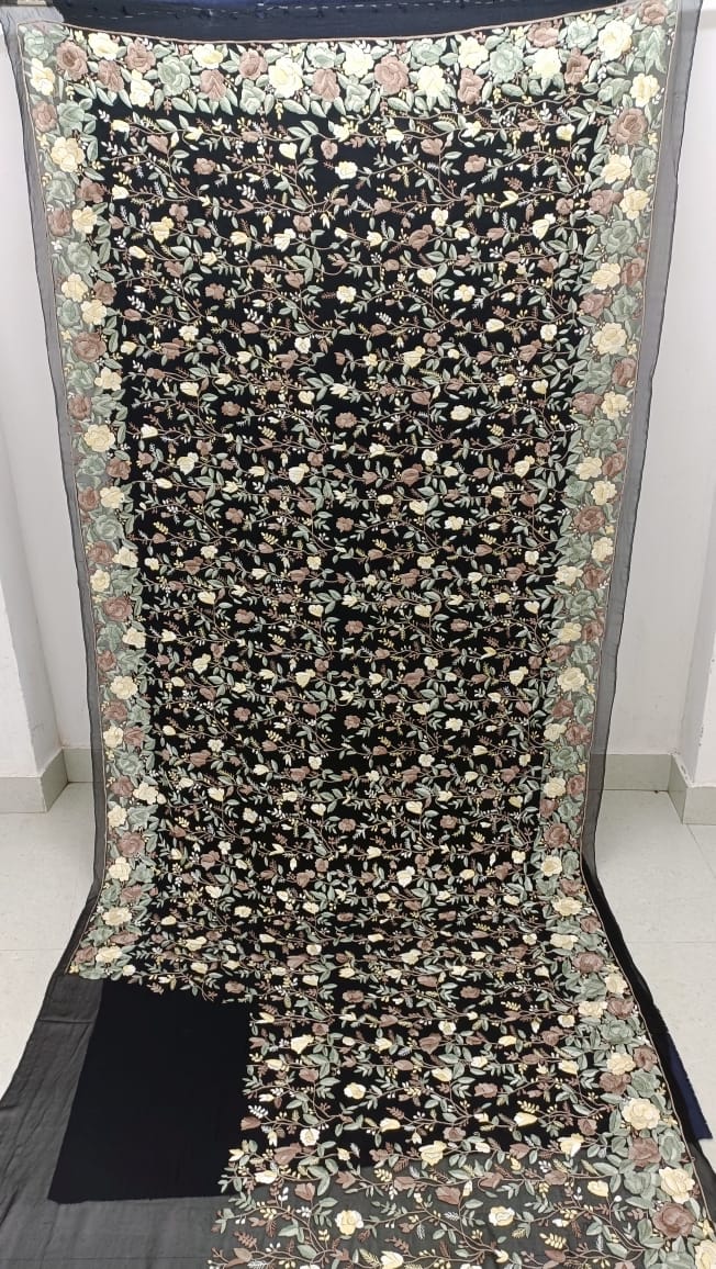 Zinhaat Parsi gara Authentic Sarees - Saffronfashionindia