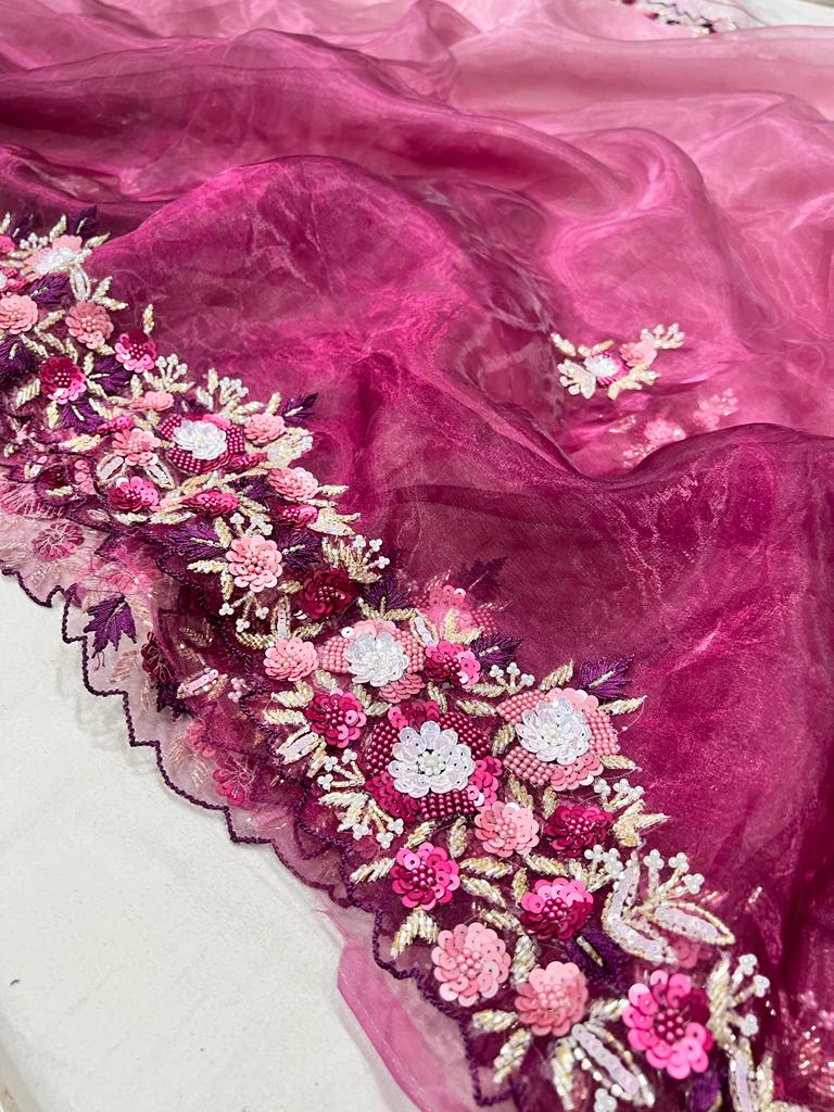 Viranika sequins tissue sexy saris - Saffronfashionindia
