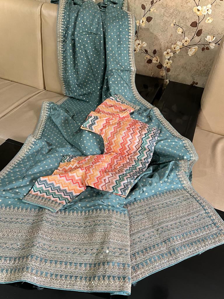 Nimad Moonga silk sarees trendy women sari - Saffronfashionindia