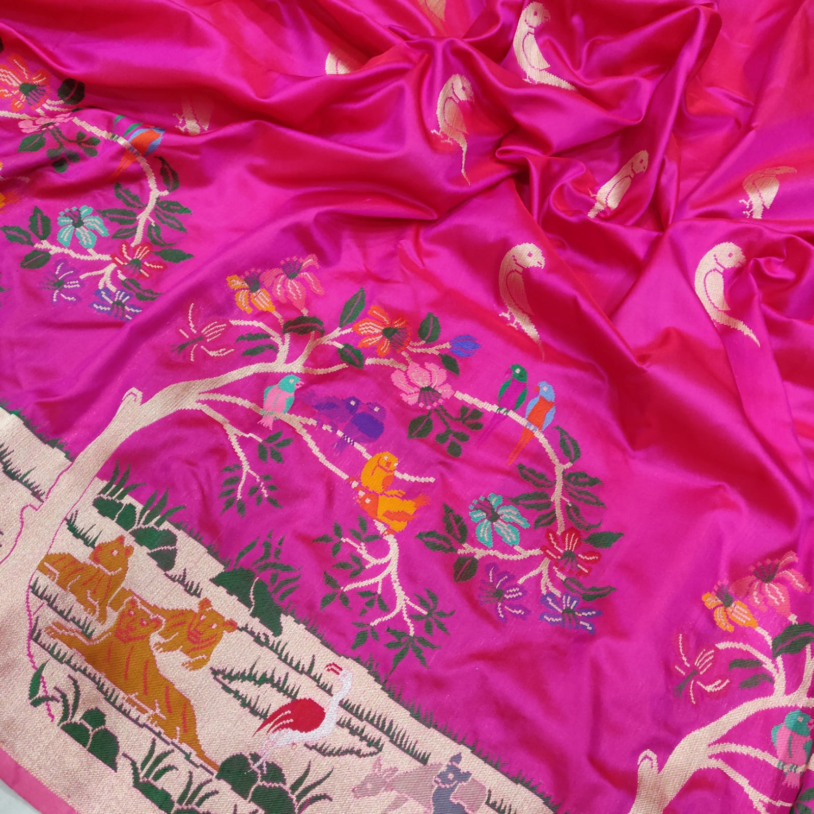 Shanikha Katan silk handwoven saree - Saffronfashionindia