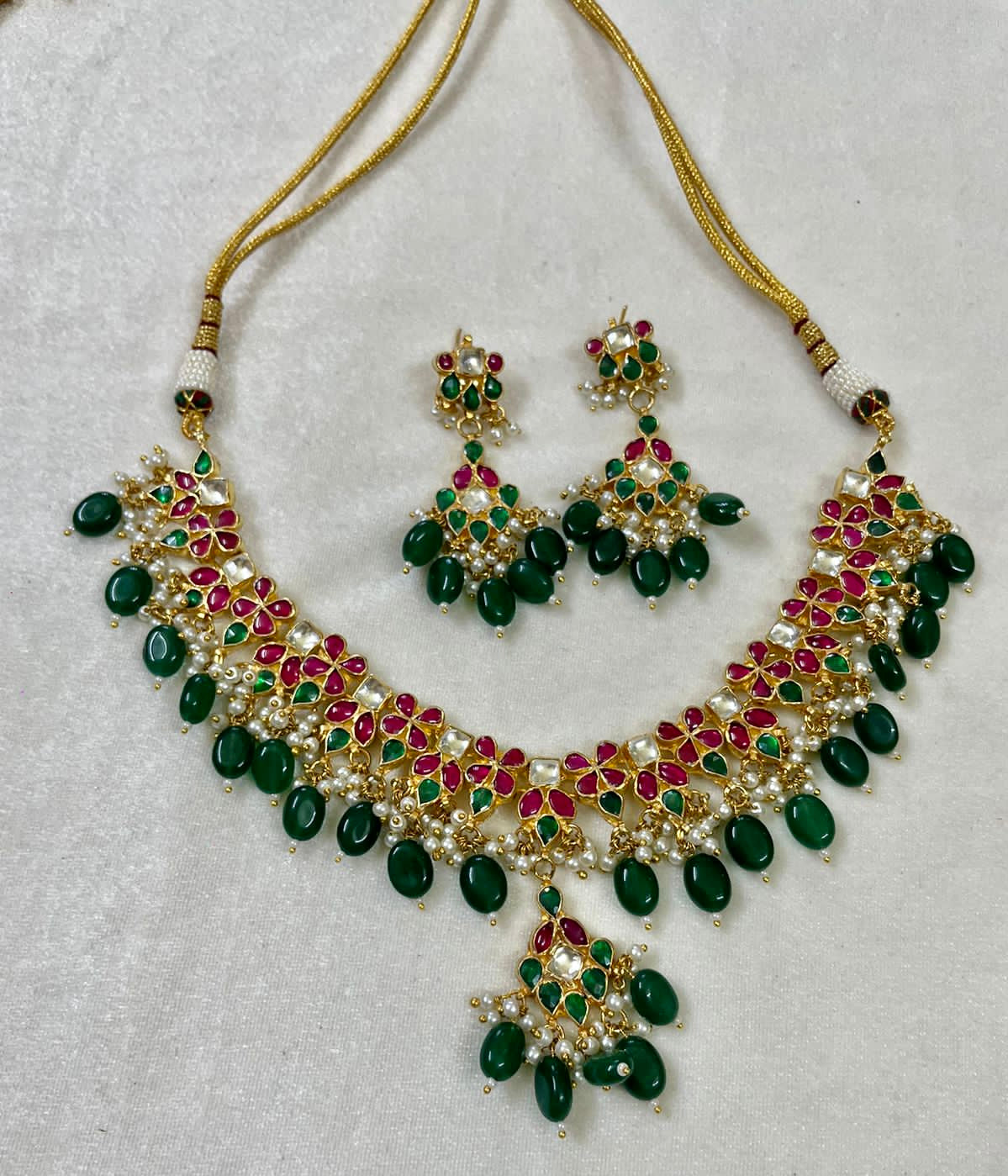 Pacchi Kundan necklace set - Saffronfashionindia