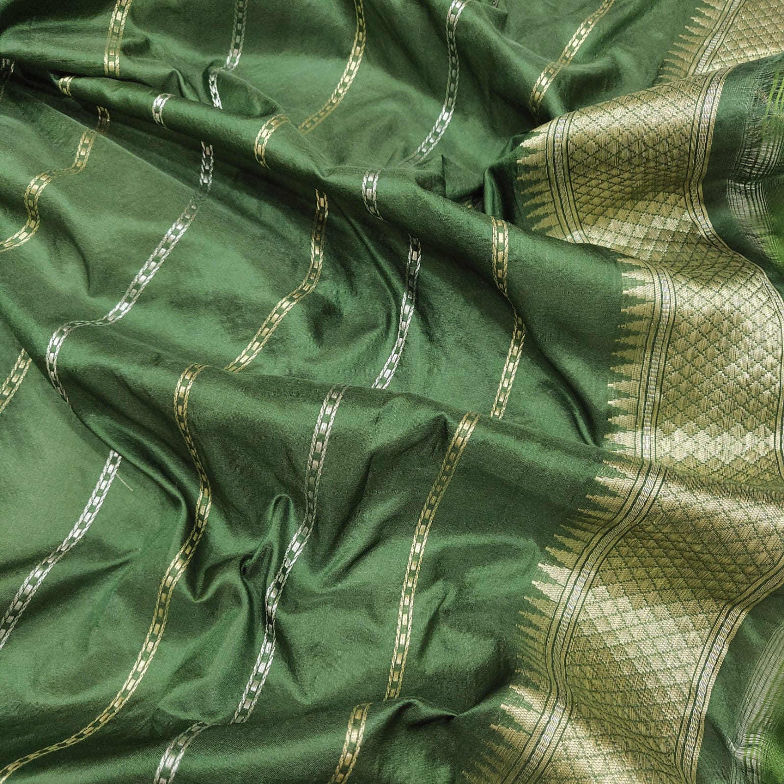 Savisha kora tissue handwoven saree - Saffronfashionindia