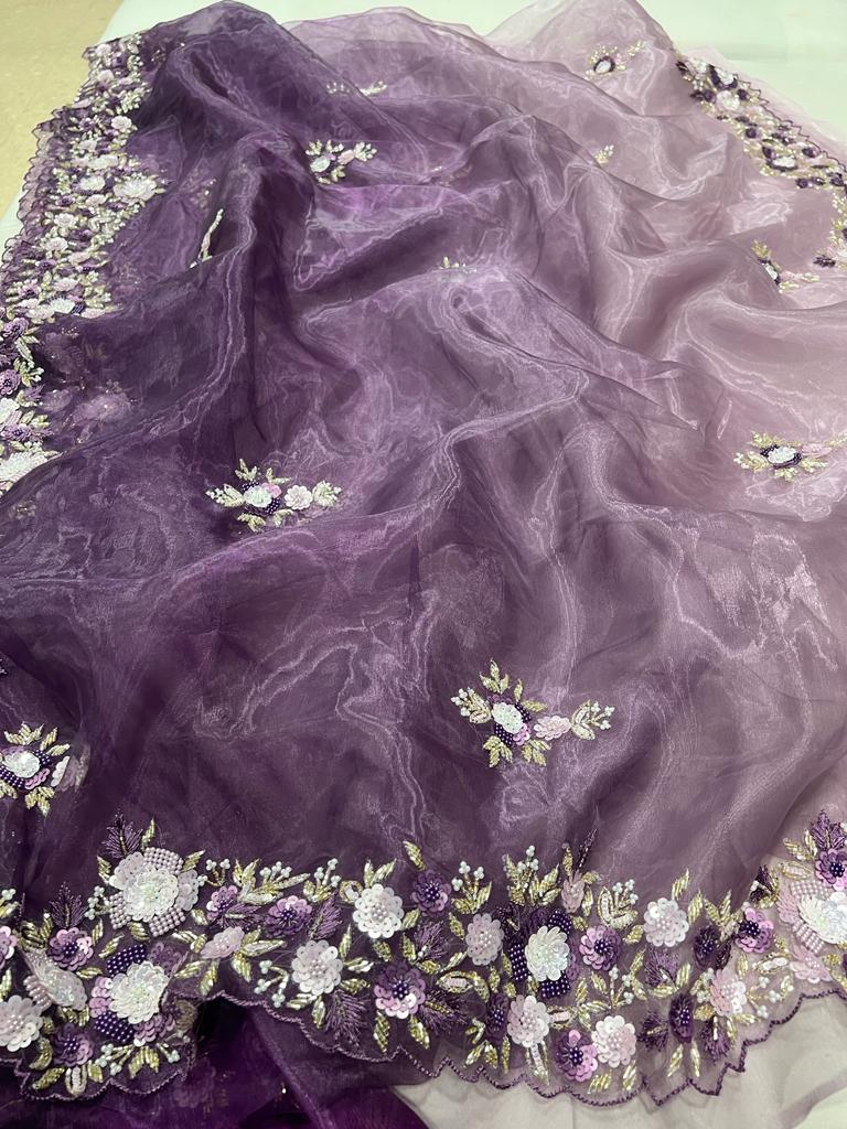 Viranika sequins tissue sexy saris - Saffronfashionindia