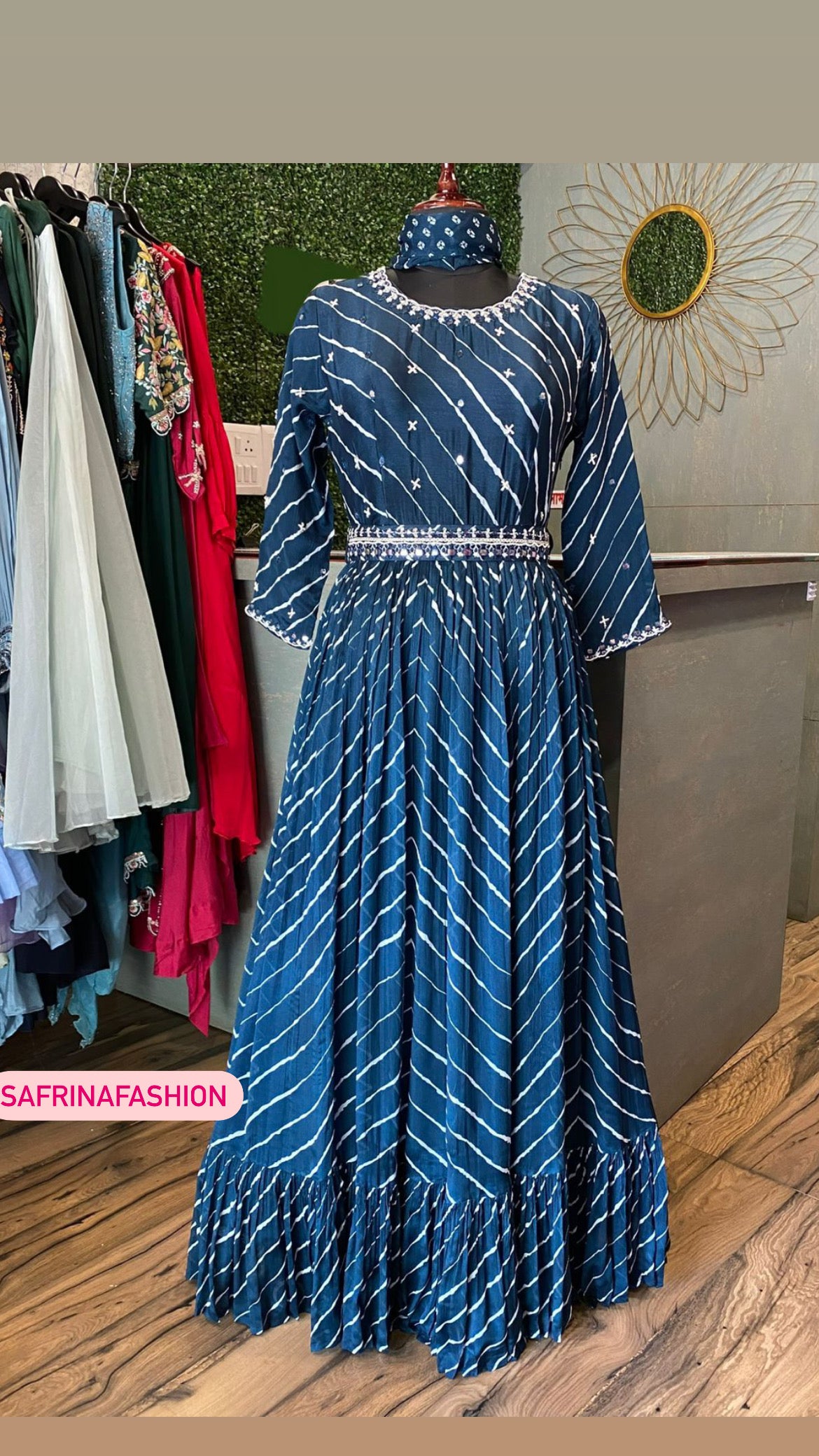 Blue indowestern dress - Saffronfashionindia