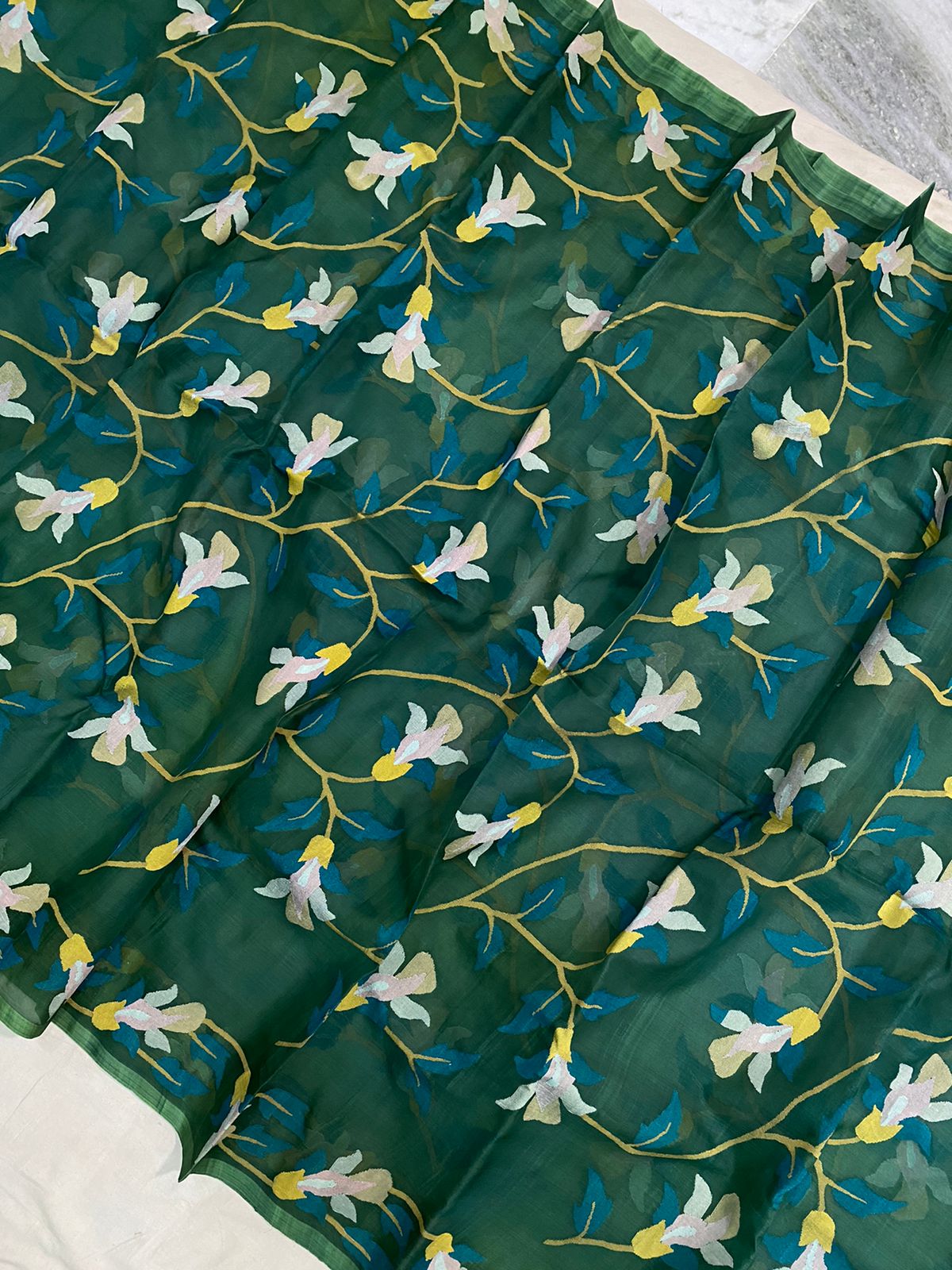 Gremash jamdani saree - Saffronfashionindia
