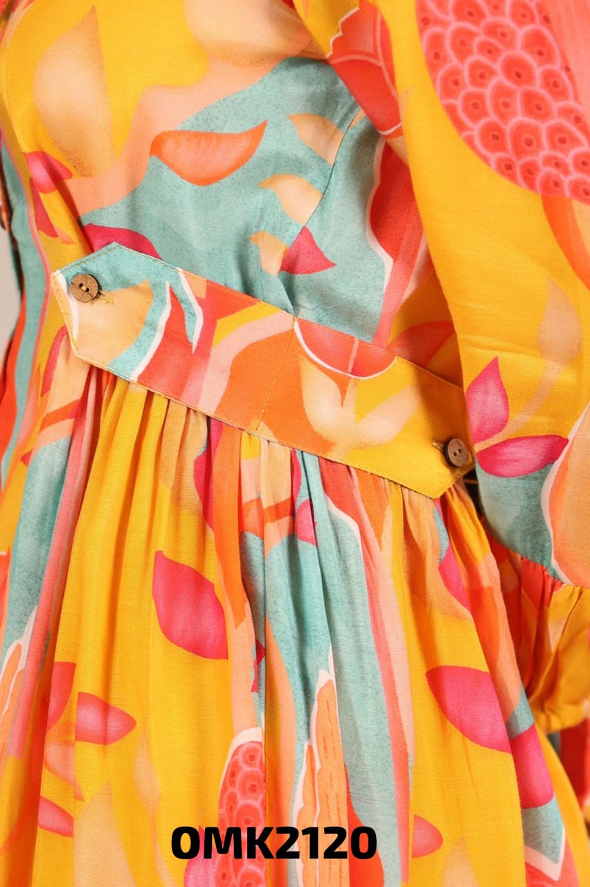 Floral digital print cord set - Saffronfashionindia