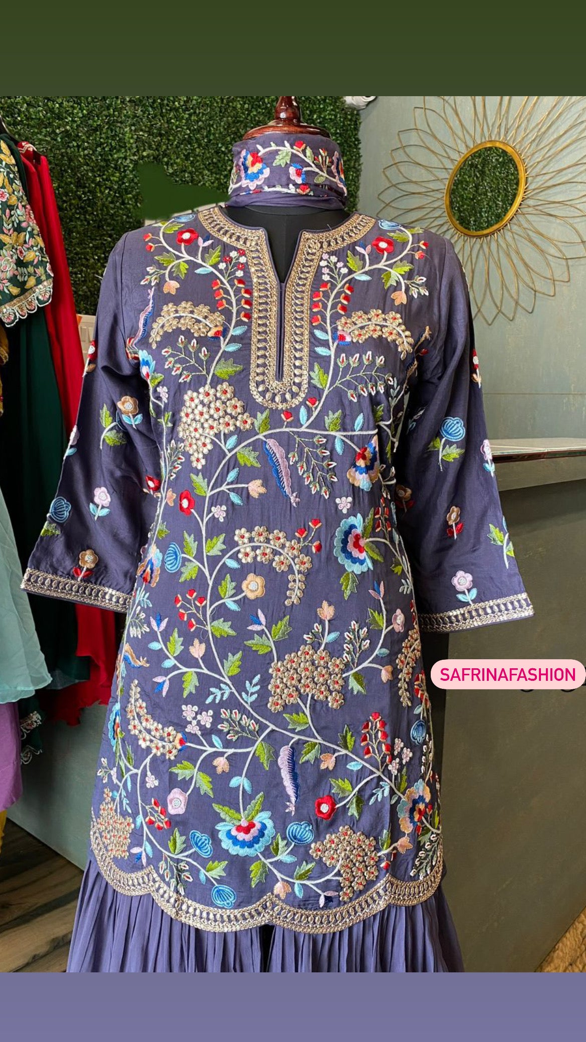 Lima gharara dress sangeet dress - Saffronfashionindia