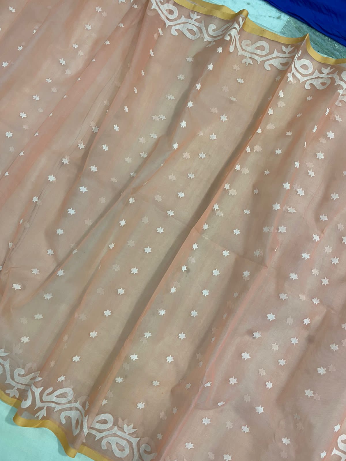 Vanita tantuj muslin jamdani saree - Saffronfashionindia