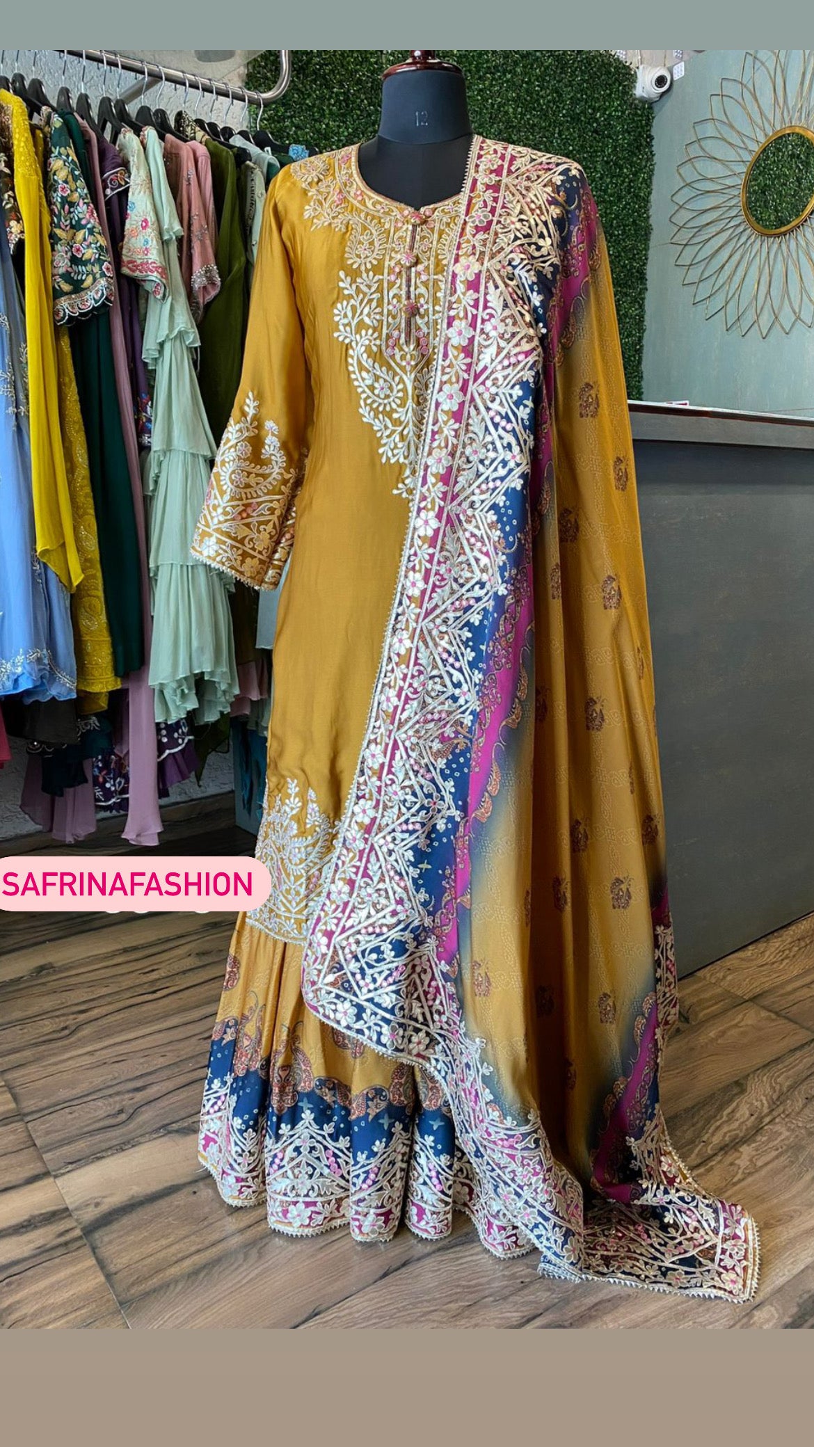 Yashika organza kurta dress - Saffronfashionindia