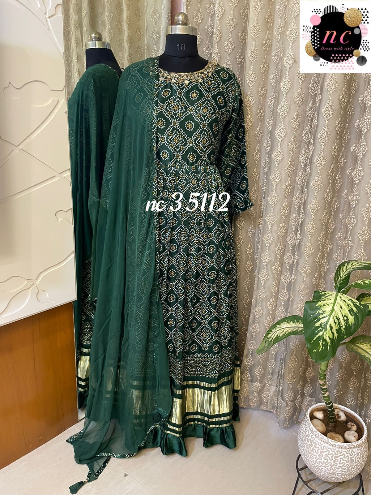 Royal ramp inspired gajji silk dress gown - Saffronfashionindia