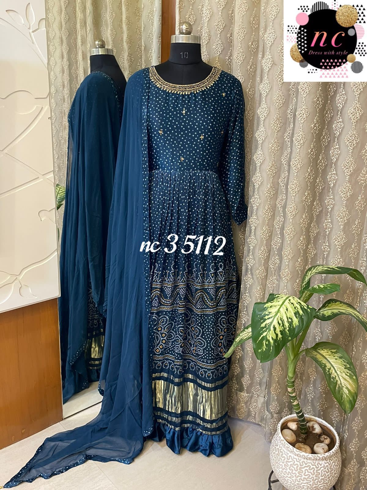 Royal ramp inspired gajji silk dress gown - Saffronfashionindia