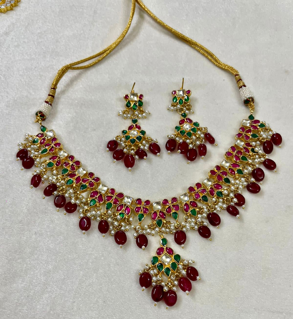 Pacchi Kundan necklace set - Saffronfashionindia