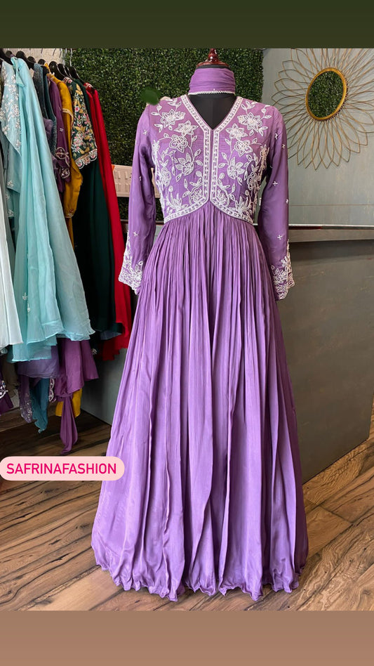 Laina beautiful gown dress - Saffronfashionindia