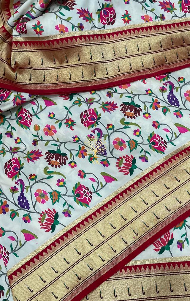 Handwoven muniya soft silk sarees - Saffronfashionindia