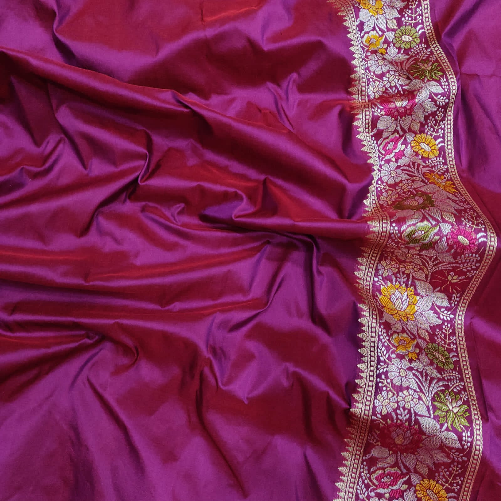 Muhani Katan silk handwoven sarees - Saffronfashionindia