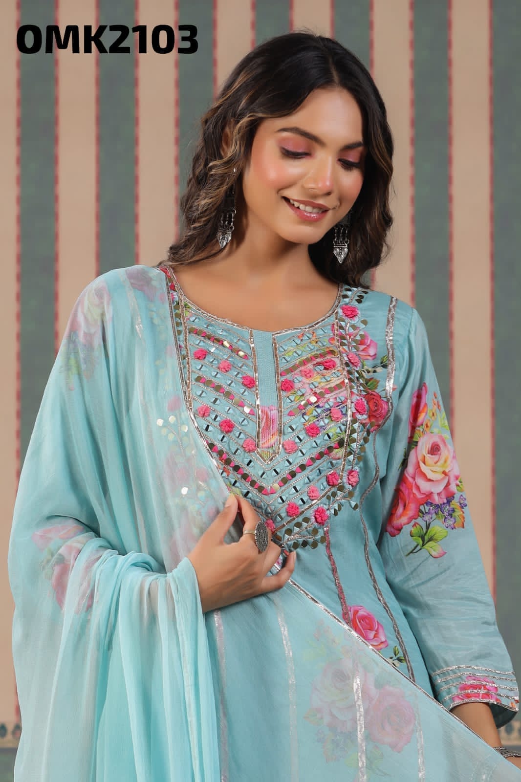 Floral sharara beautiful dress partywear dress - Saffronfashionindia