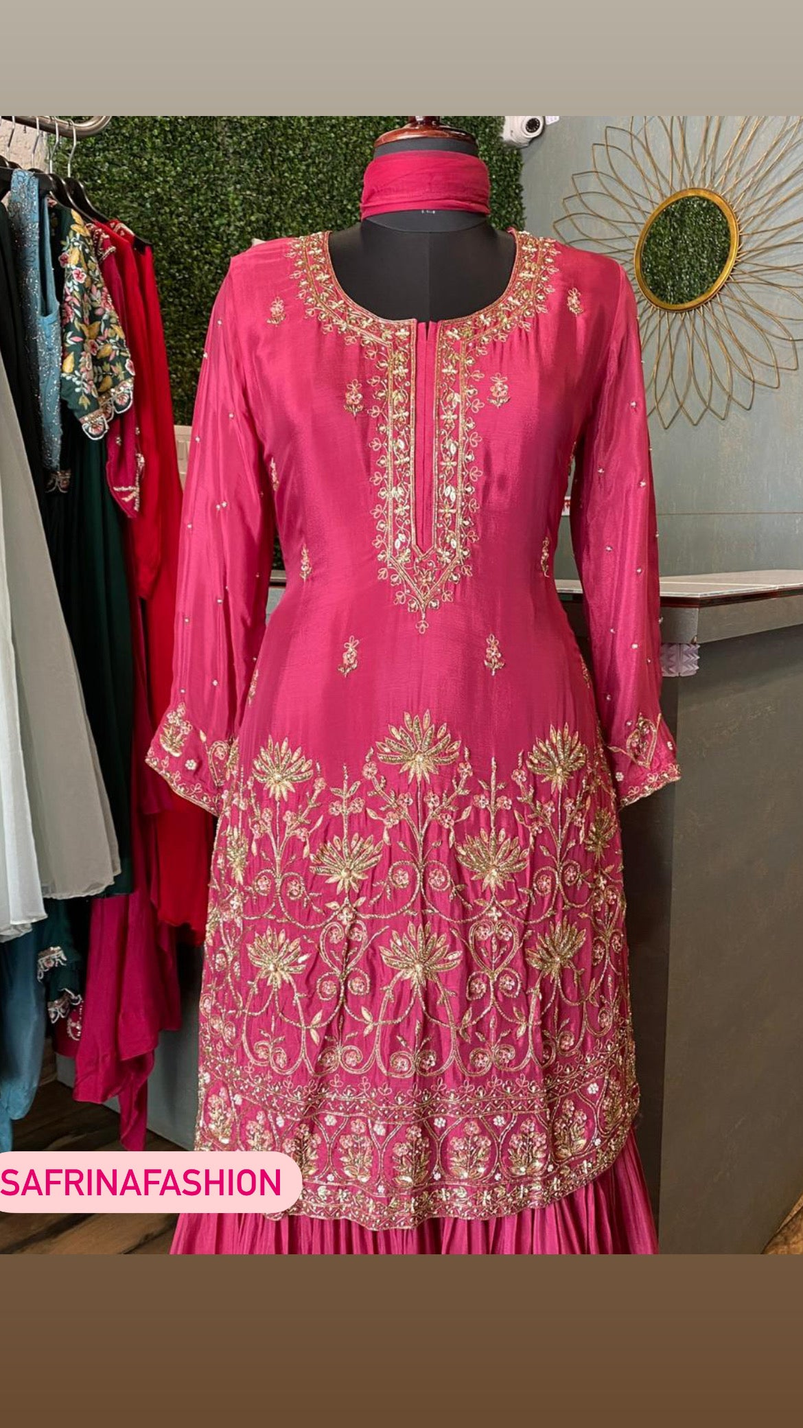 Devri Indian salwar suit reception dress - Saffronfashionindia
