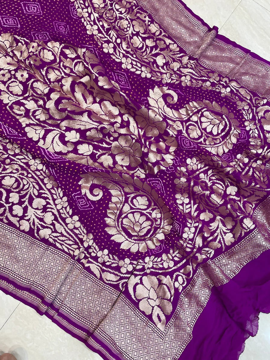 Mahima Banarsi bandhej dupatta - Saffronfashionindia