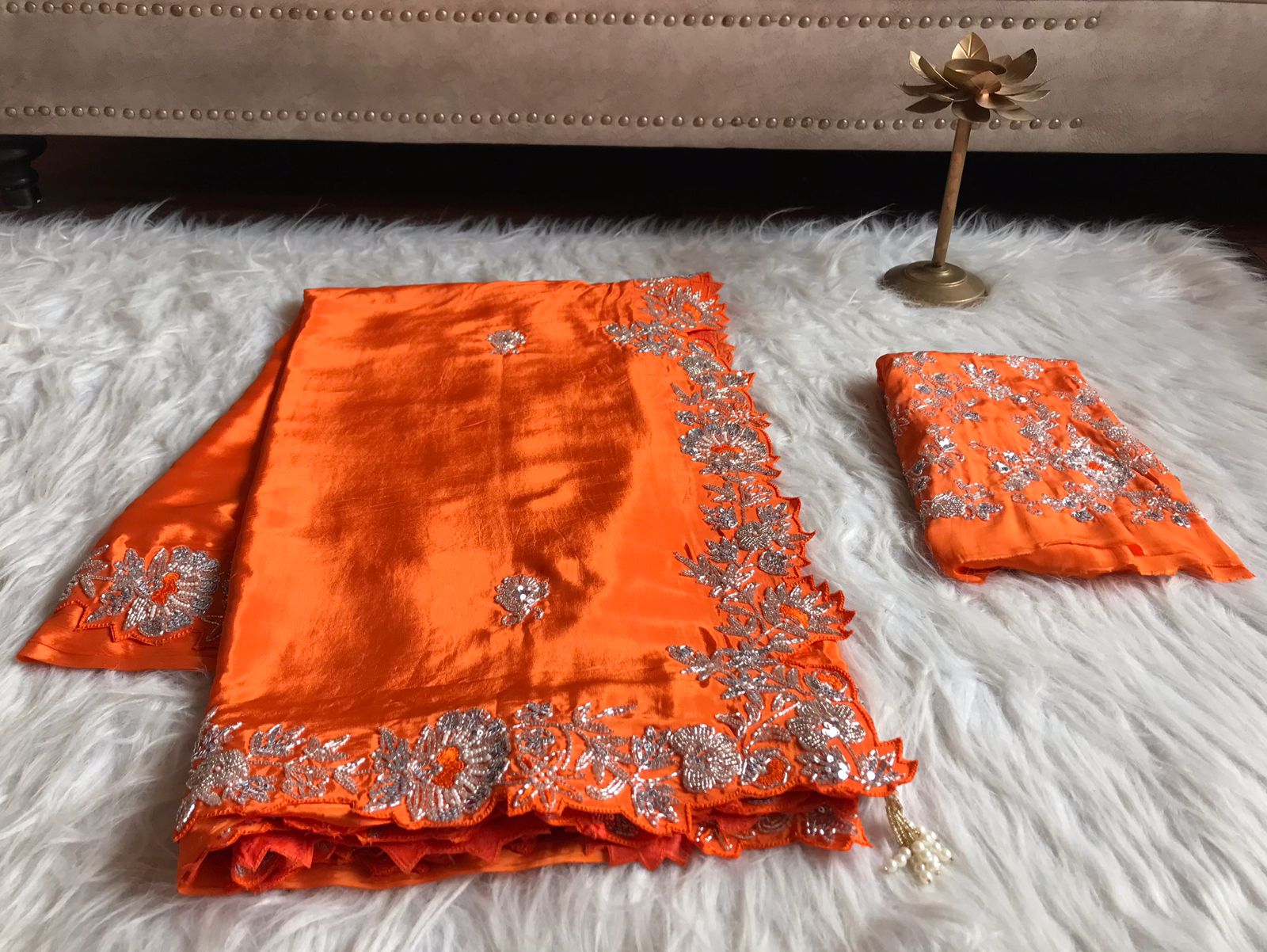Rasha premium crepe silk saree - Saffronfashionindia