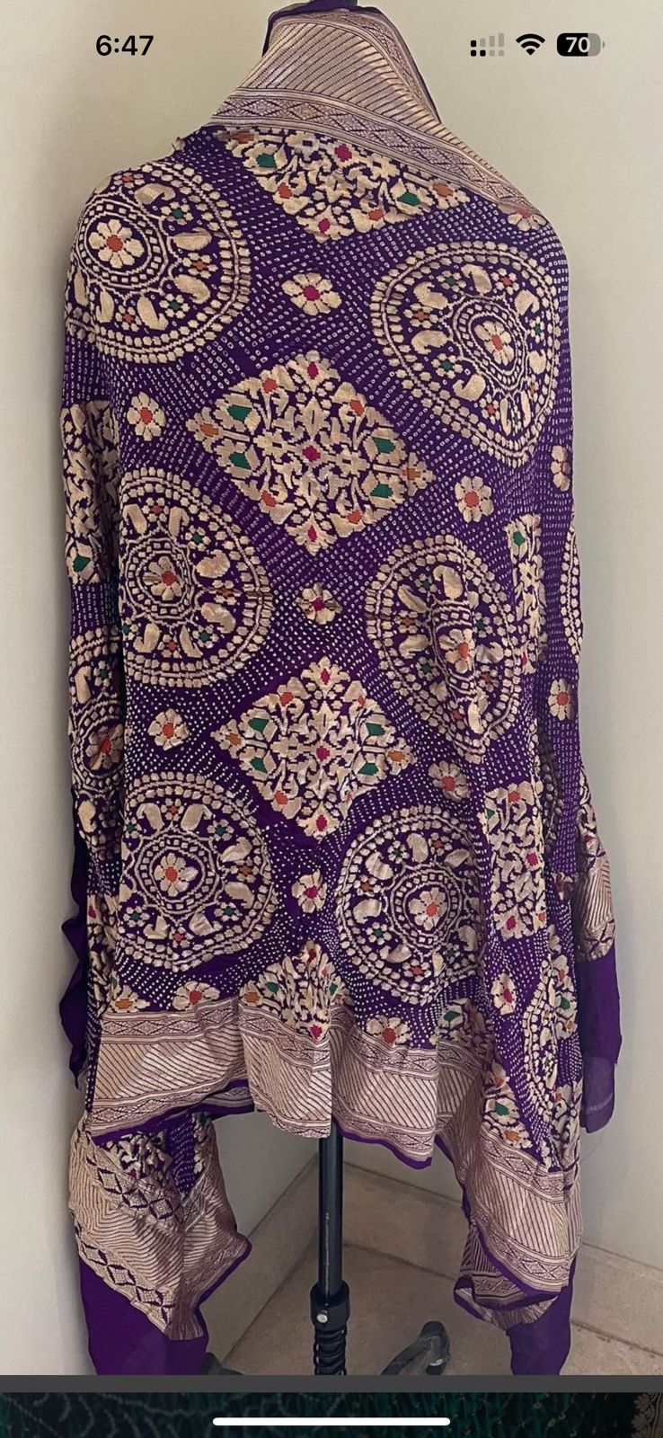 Jahana Banarsi Meenakari dupatta - Saffronfashionindia