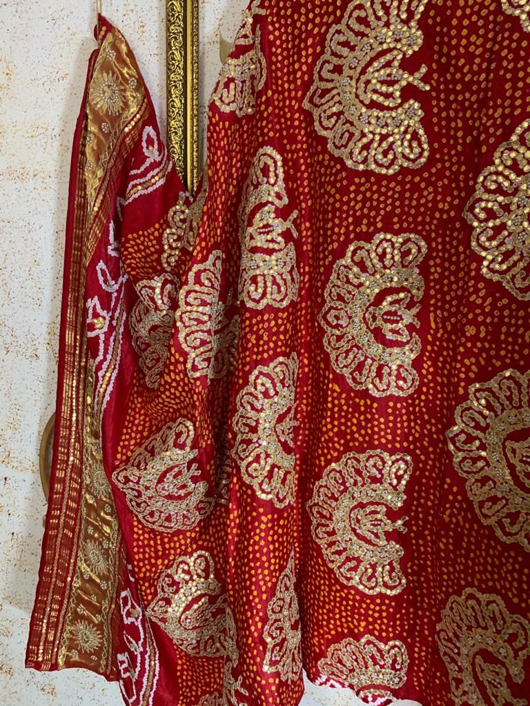 Zinava gajji silk embroidered dupatta - Saffronfashionindia