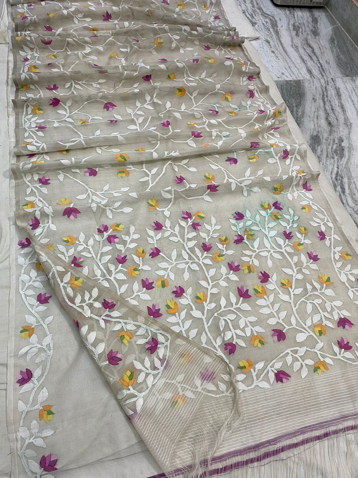 Malvish tantuj jamdani sarees - Saffronfashionindia