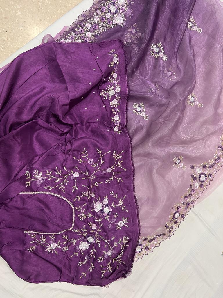 Viranika sequins tissue sexy saris - Saffronfashionindia