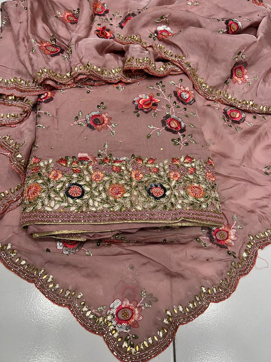 Raivat organza punjabi salwar suit Indian suit - Saffronfashionindia