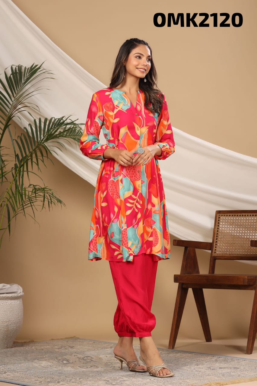 Floral digital print cord set - Saffronfashionindia