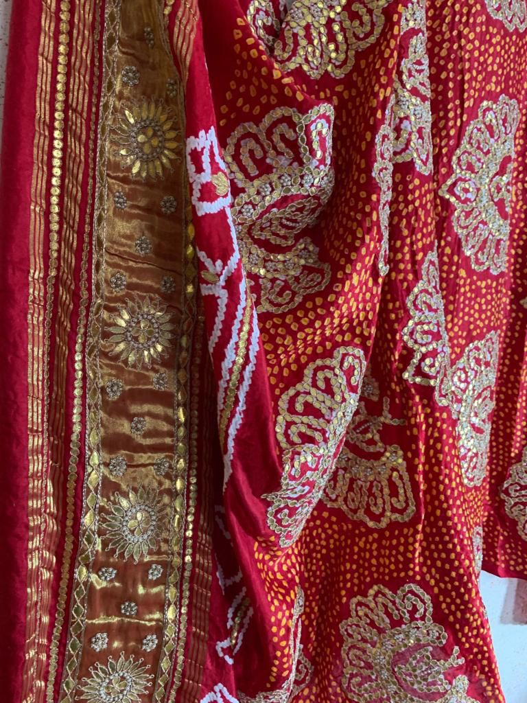 Zinava gajji silk embroidered dupatta - Saffronfashionindia