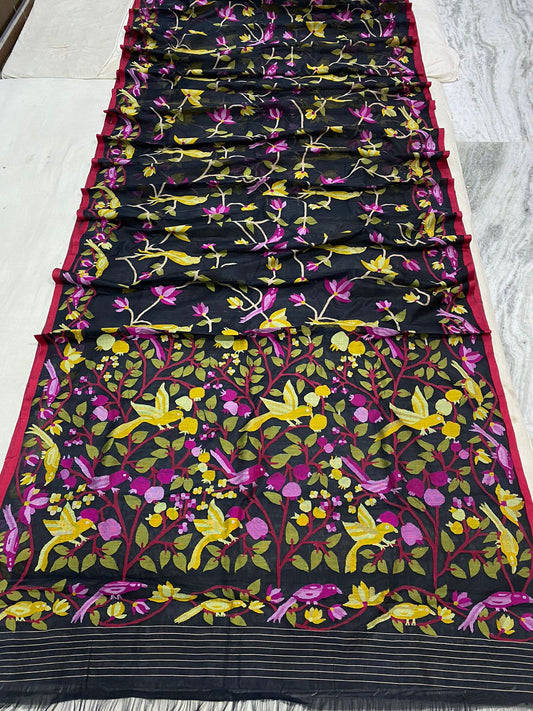 Zeba tantuj handwoven jamdani traditional sarees - Saffronfashionindia