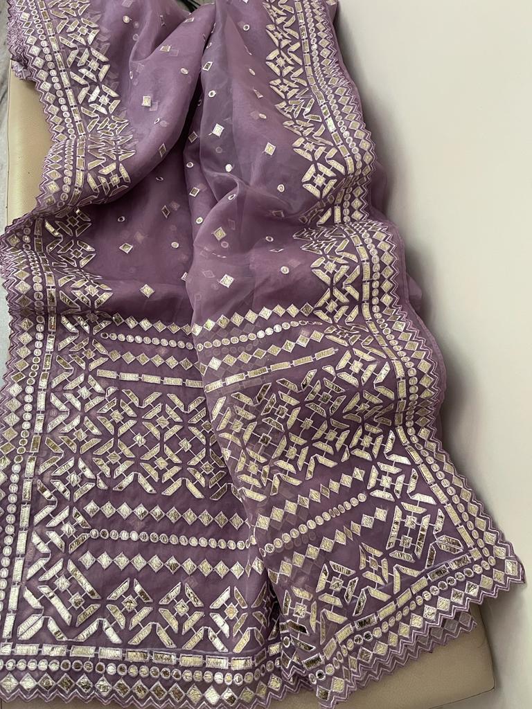 Rivisha organza sarees women clothing - Saffronfashionindia
