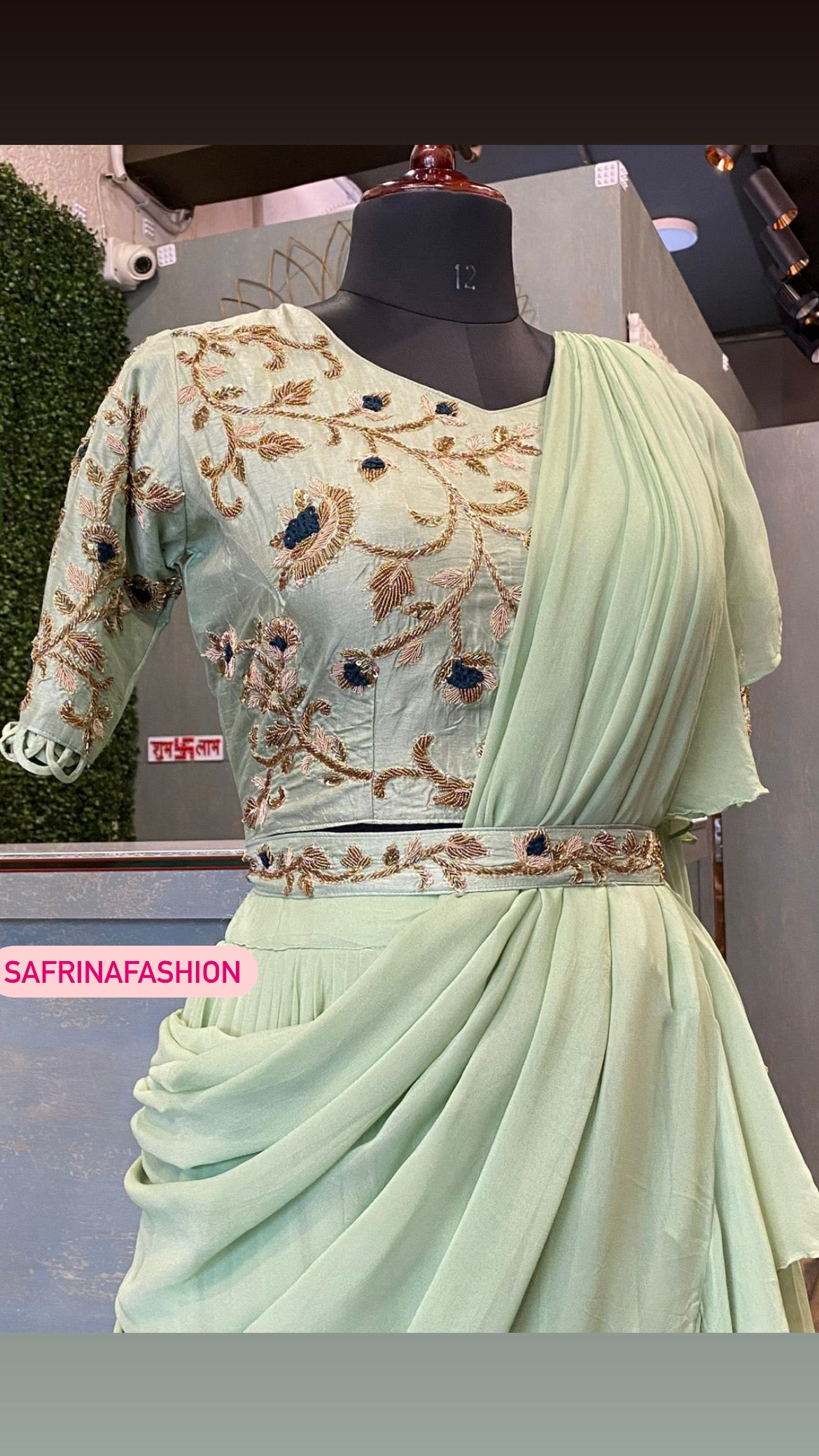 Fairy dola silk indowestern dress - Saffronfashionindia