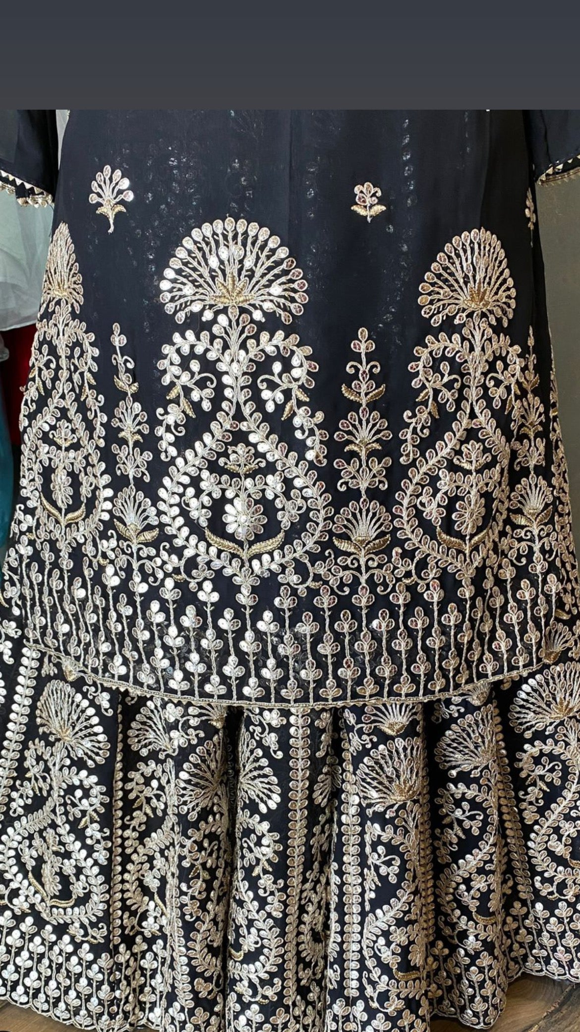 Eid beauty black kurta dress - Saffronfashionindia
