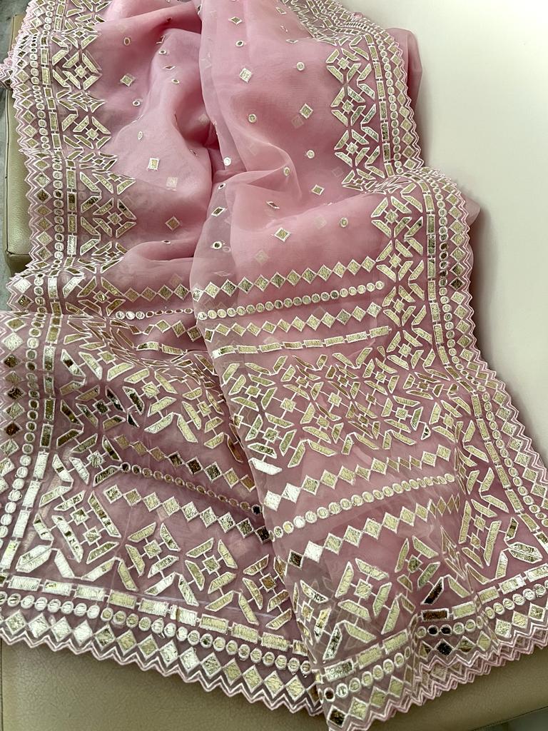 Rivisha organza sarees women clothing - Saffronfashionindia