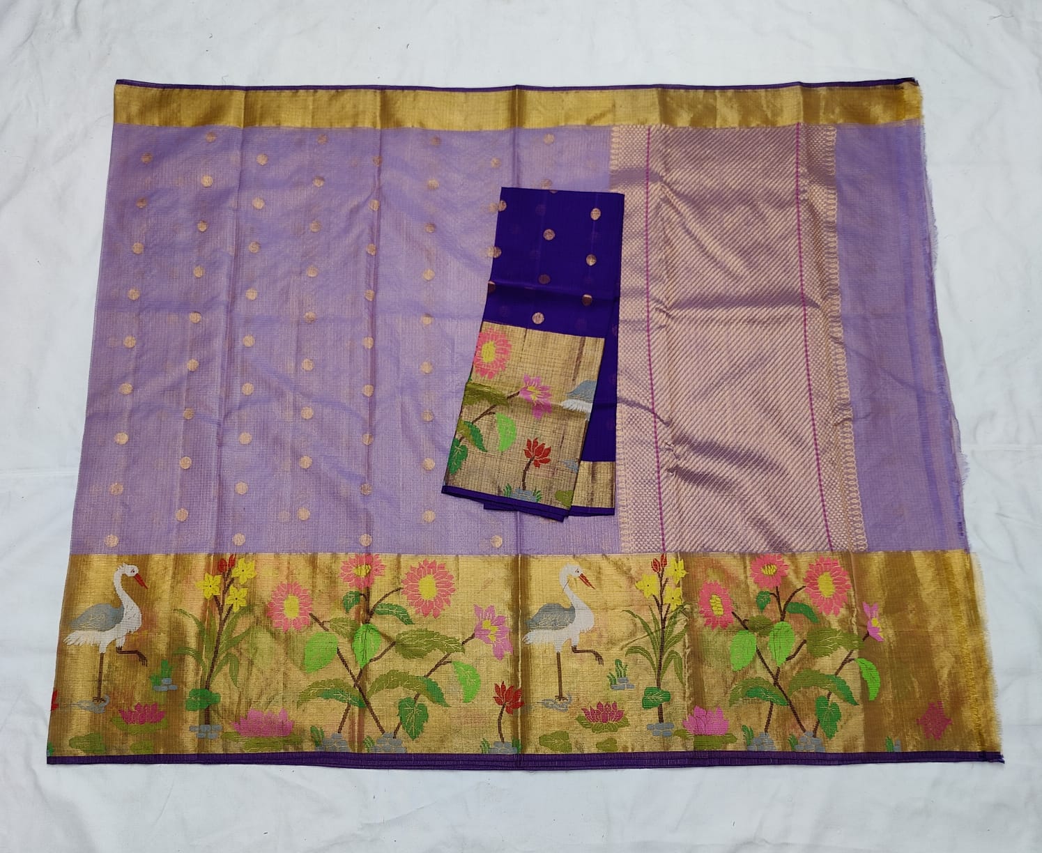 Nihad tissue zari kota saree - Saffronfashionindia