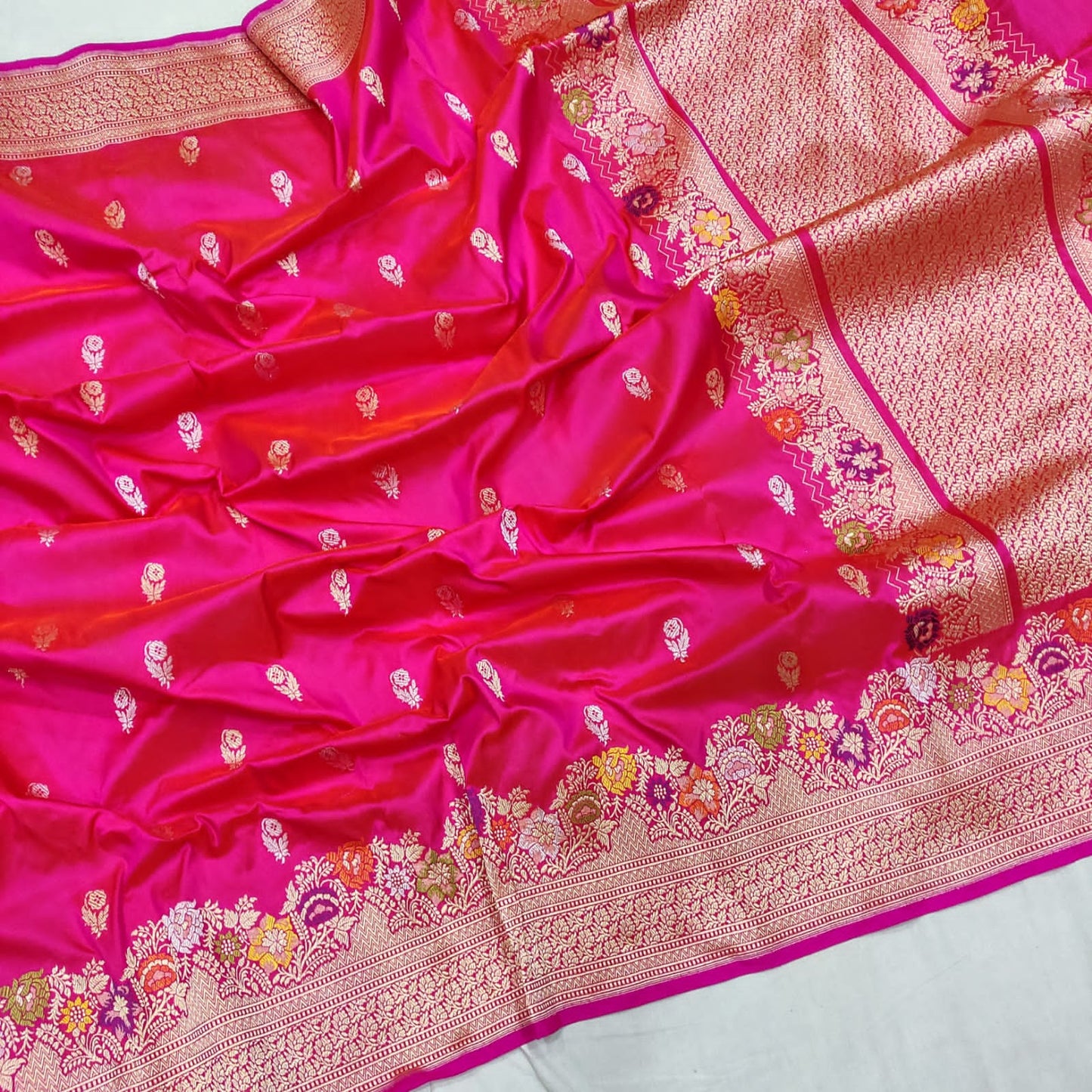 Humnava Katan silk handwoven traditional Indian sari - Saffronfashionindia