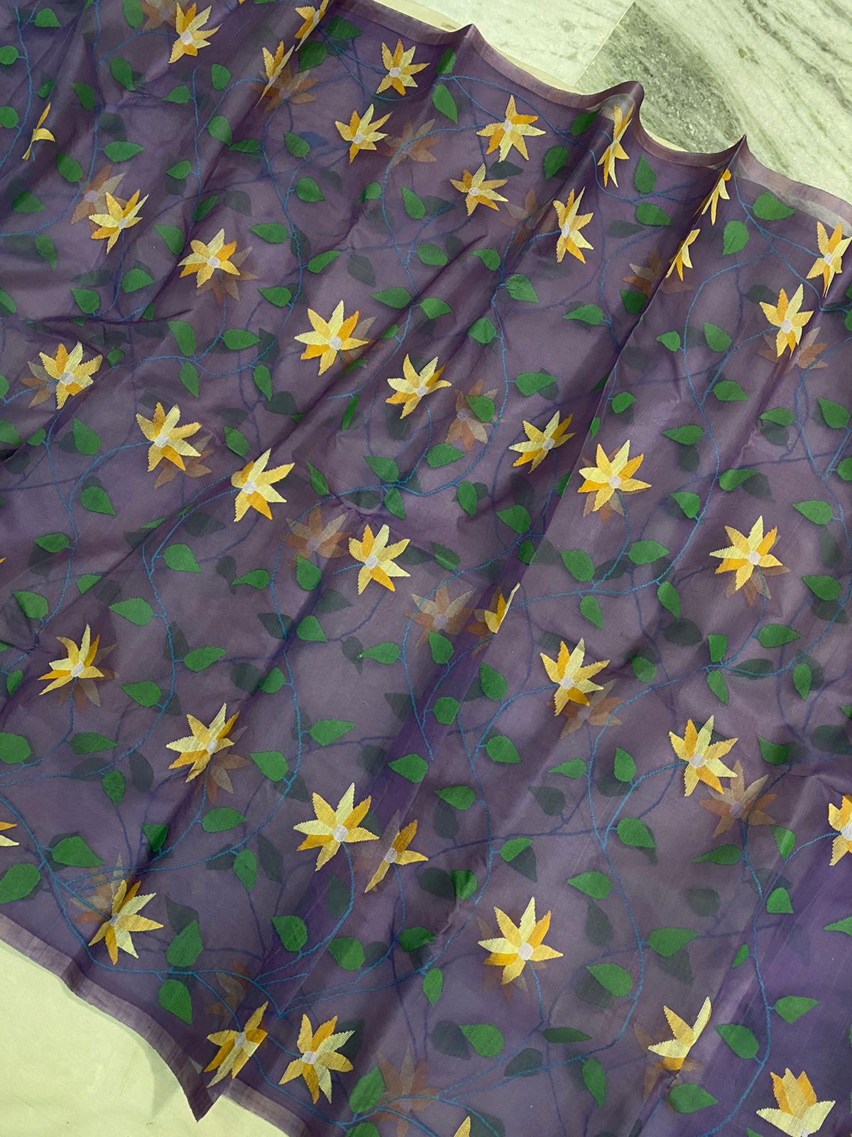 Cinita tantuj jamdani saree - Saffronfashionindia
