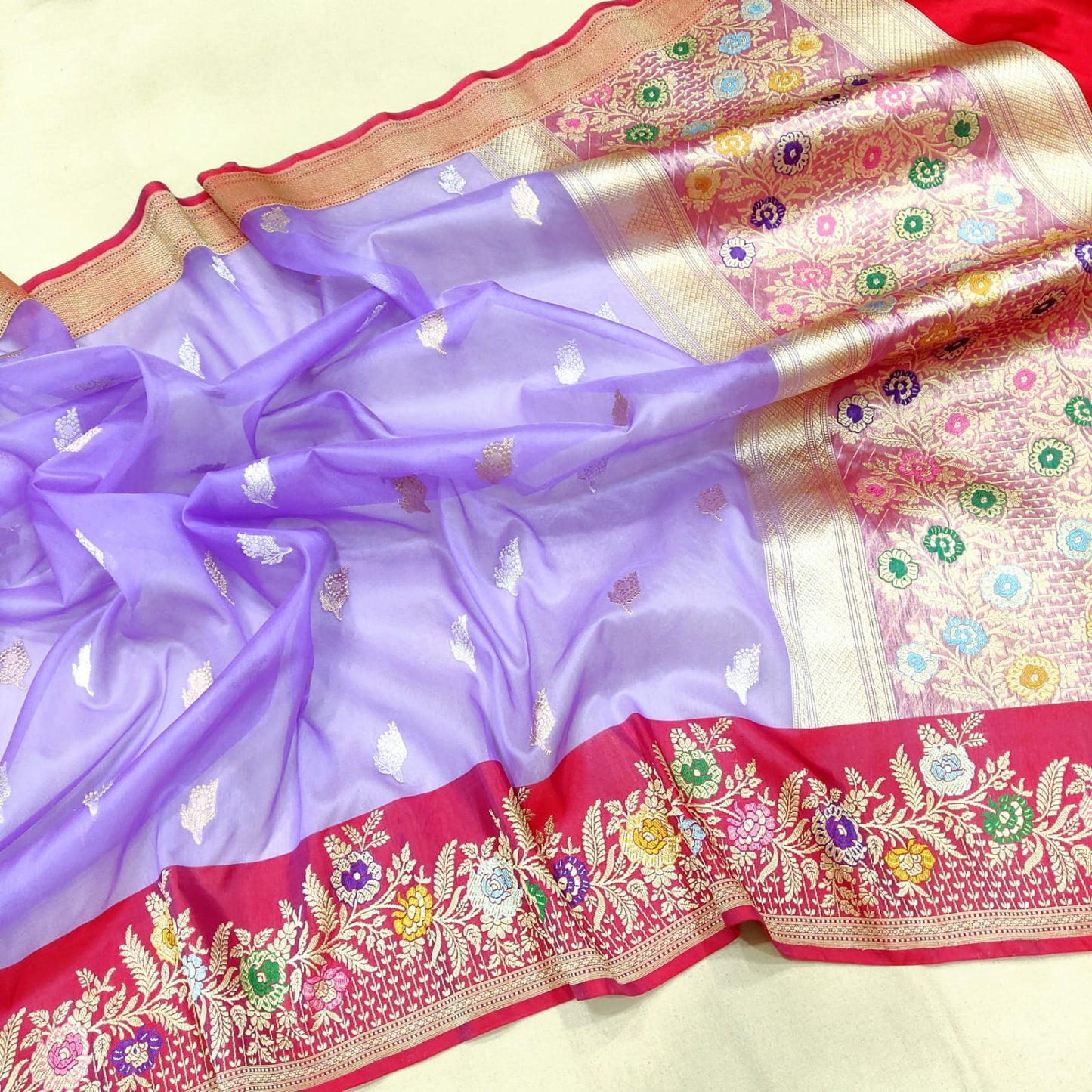 Naveena kora handwoven silk sarees - Saffronfashionindia