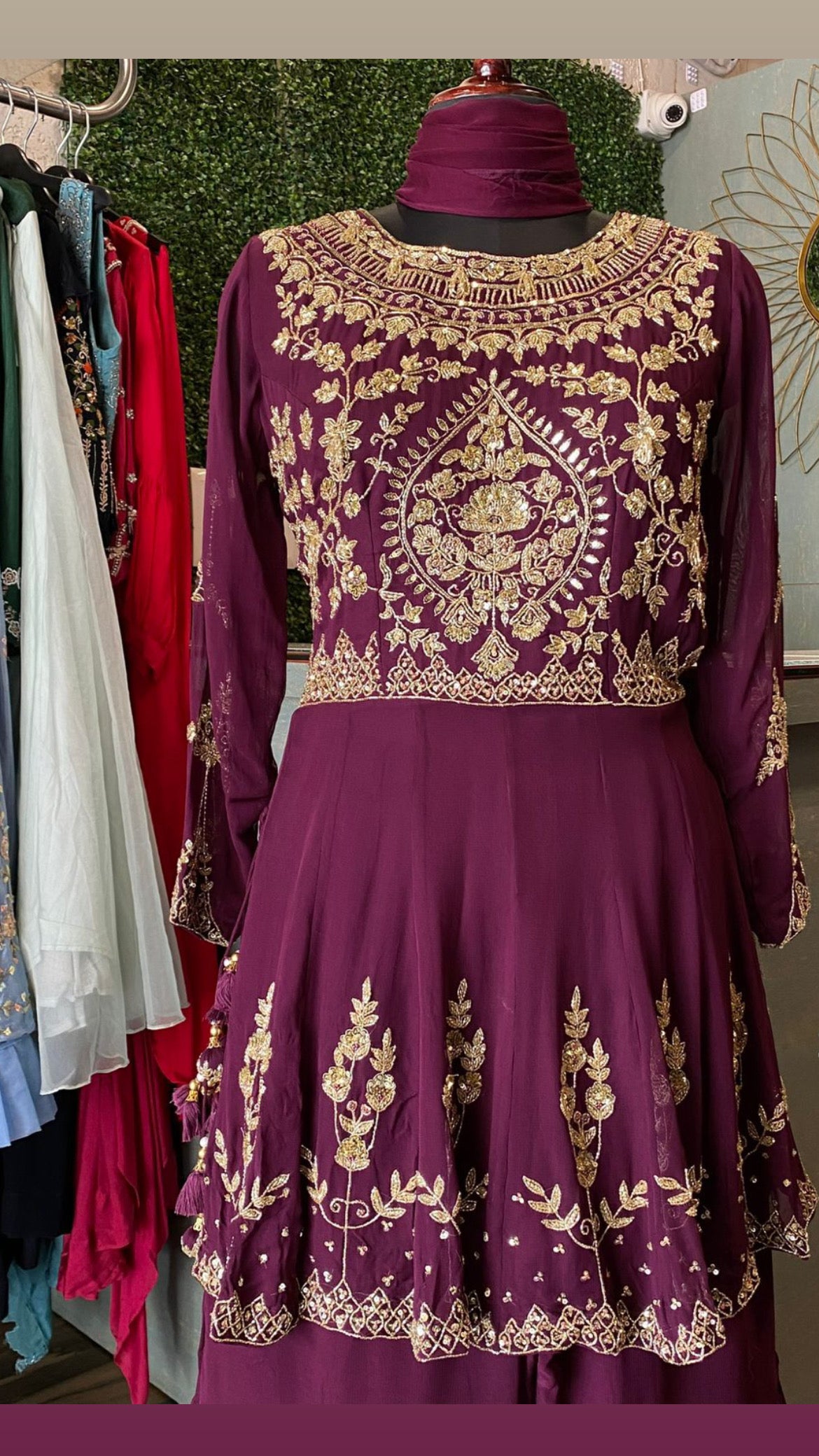 Manya gorgette peplum dress - Saffronfashionindia