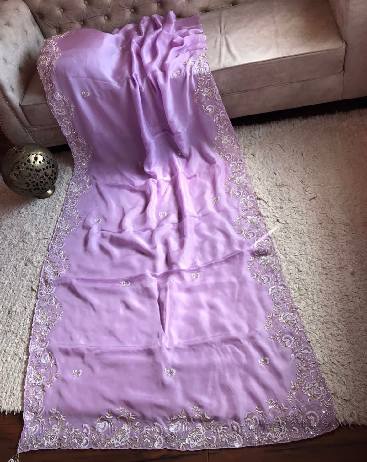 Trending organza silk saree - Saffronfashionindia