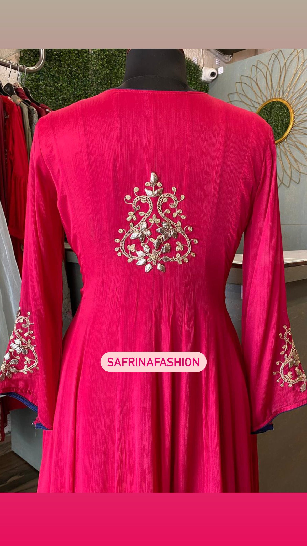 Pinasha pink anarkali dress - Saffronfashionindia