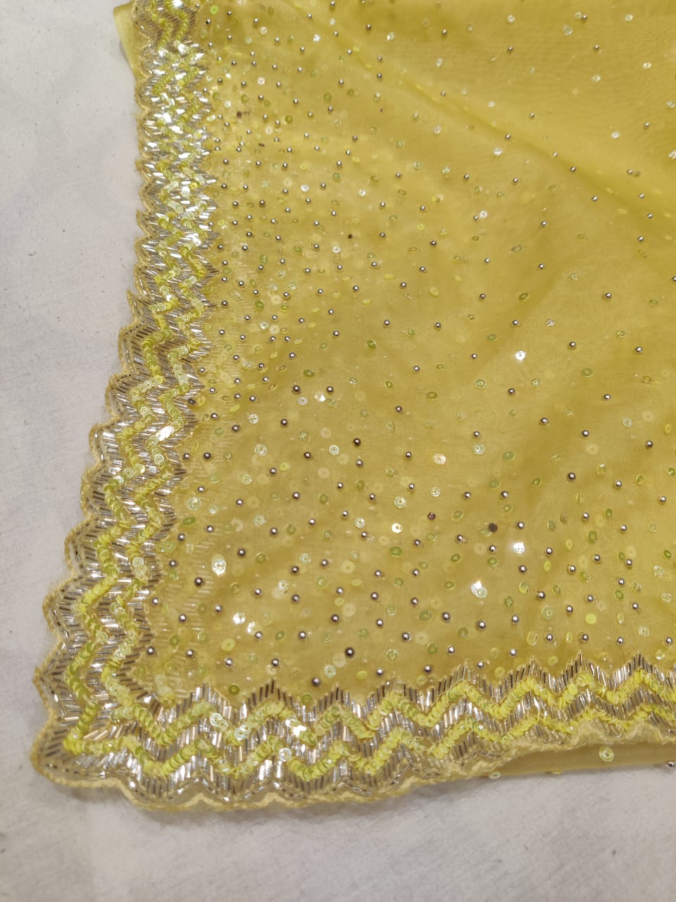 Kunti organza sequence saree - Saffronfashionindia