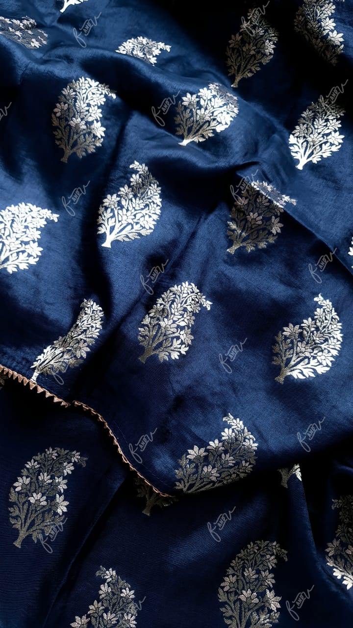 Munga floral crepe sarees - Saffronfashionindia