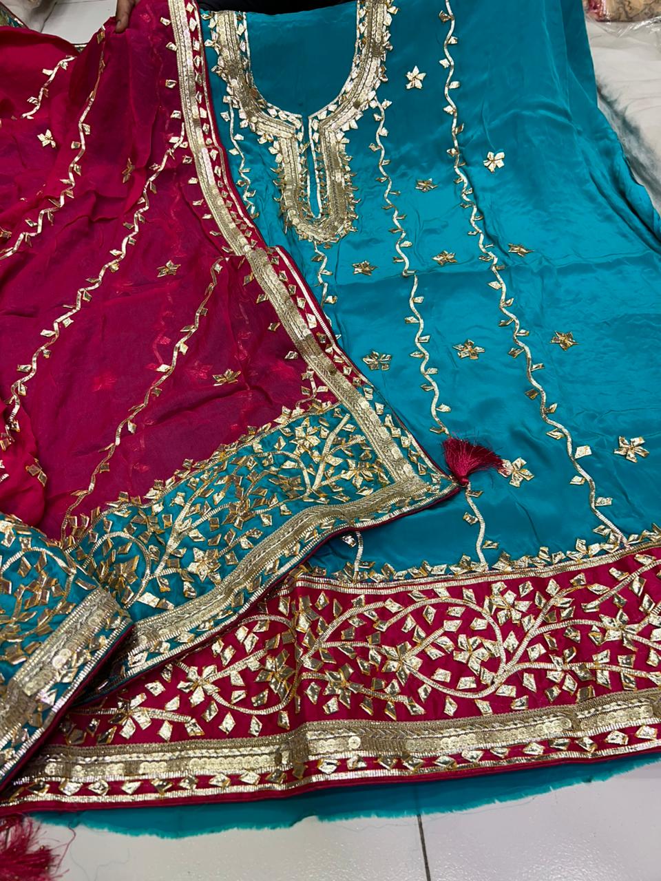 Mashuka punjabi salwar suit - Saffronfashionindia