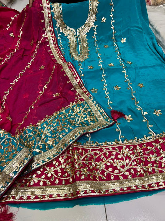 Mashuka punjabi salwar suit - Saffronfashionindia